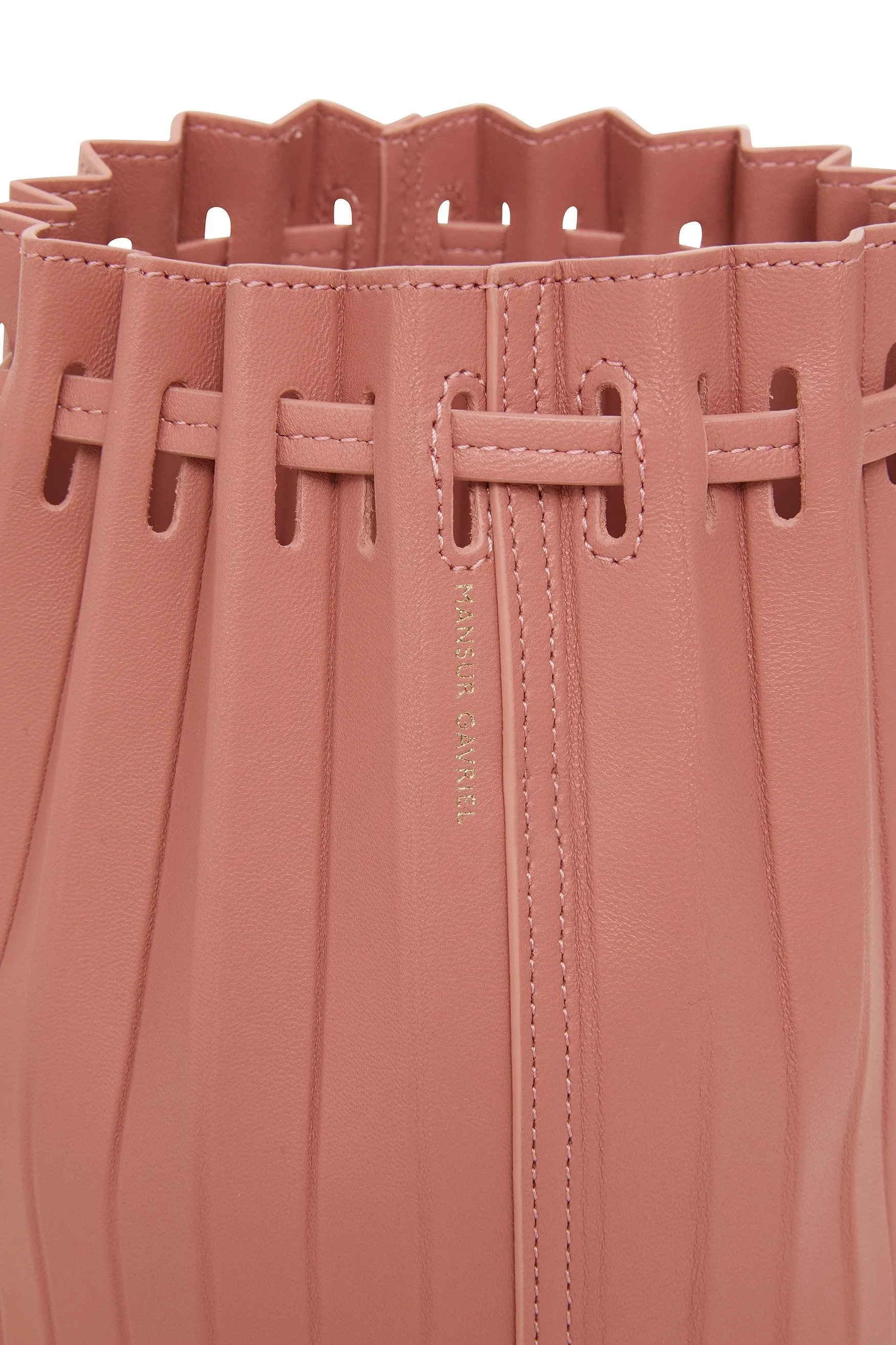 Mini Pleated Bucket Bag - Blush