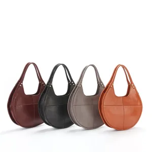 Minimalist Vegetable Tanned Cowhide Leather Underarm Bag