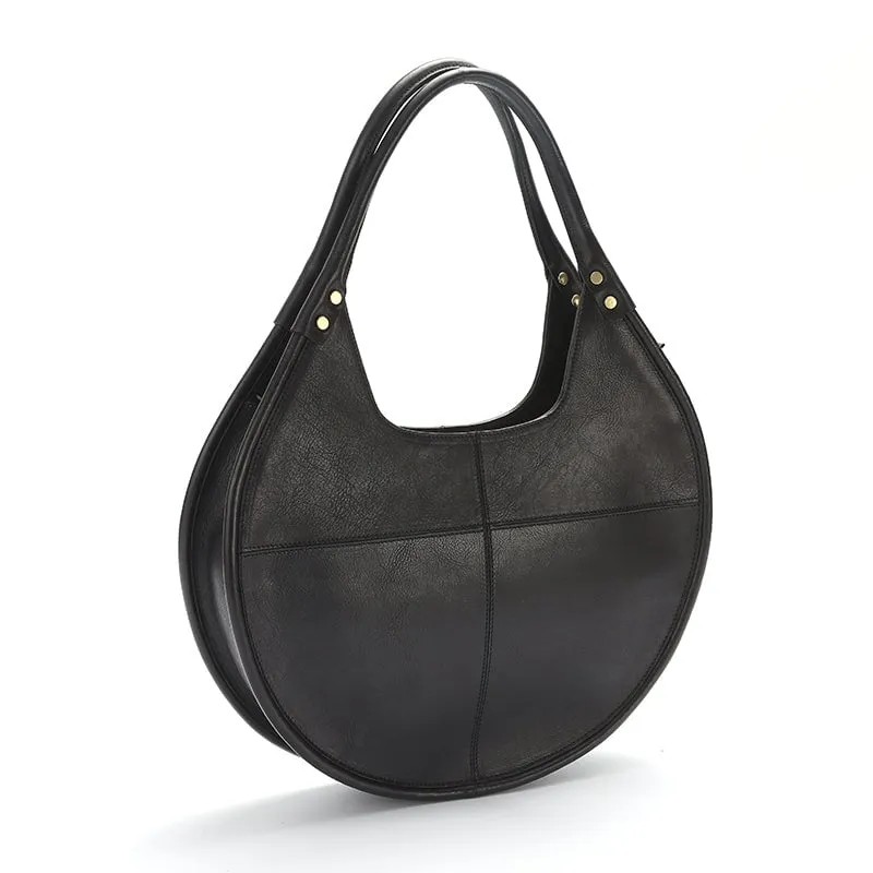 Minimalist Vegetable Tanned Cowhide Leather Underarm Bag