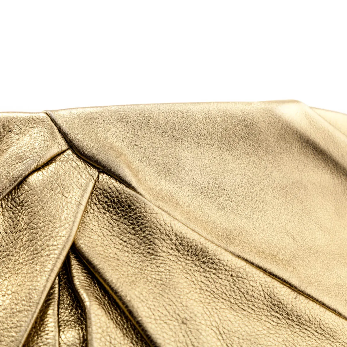 Miu Miu Metallic Gold Soft Calfskin Oversized Clutch