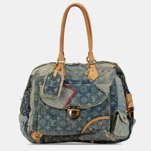 Monogram Denim Patchwork Bowly Bag