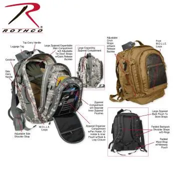 Move Out Tactical Travel Backpack ACU Digital Camo