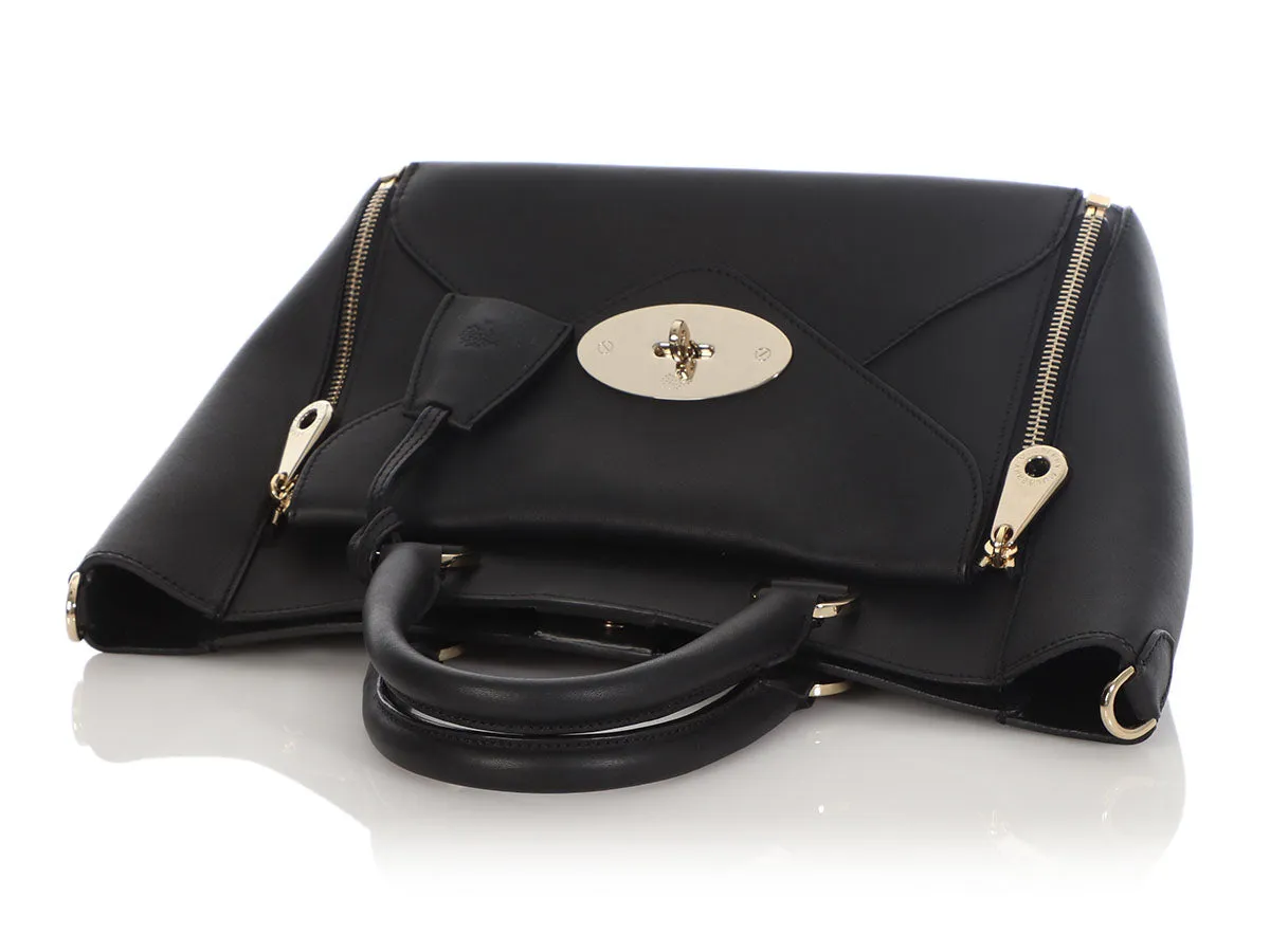 Mulberry Small Black Willow Tote