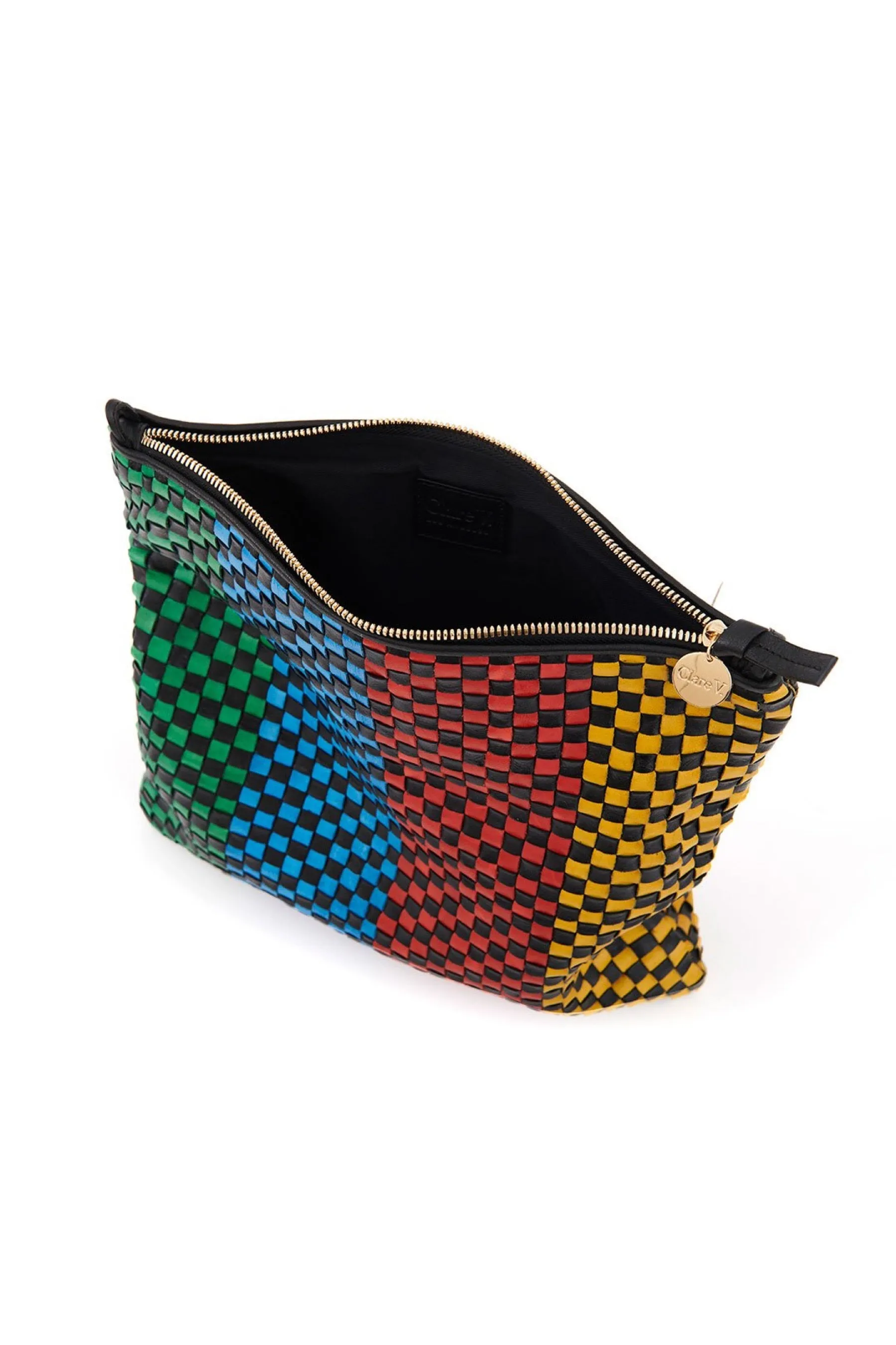 Multi Checkered Foldover Clutch