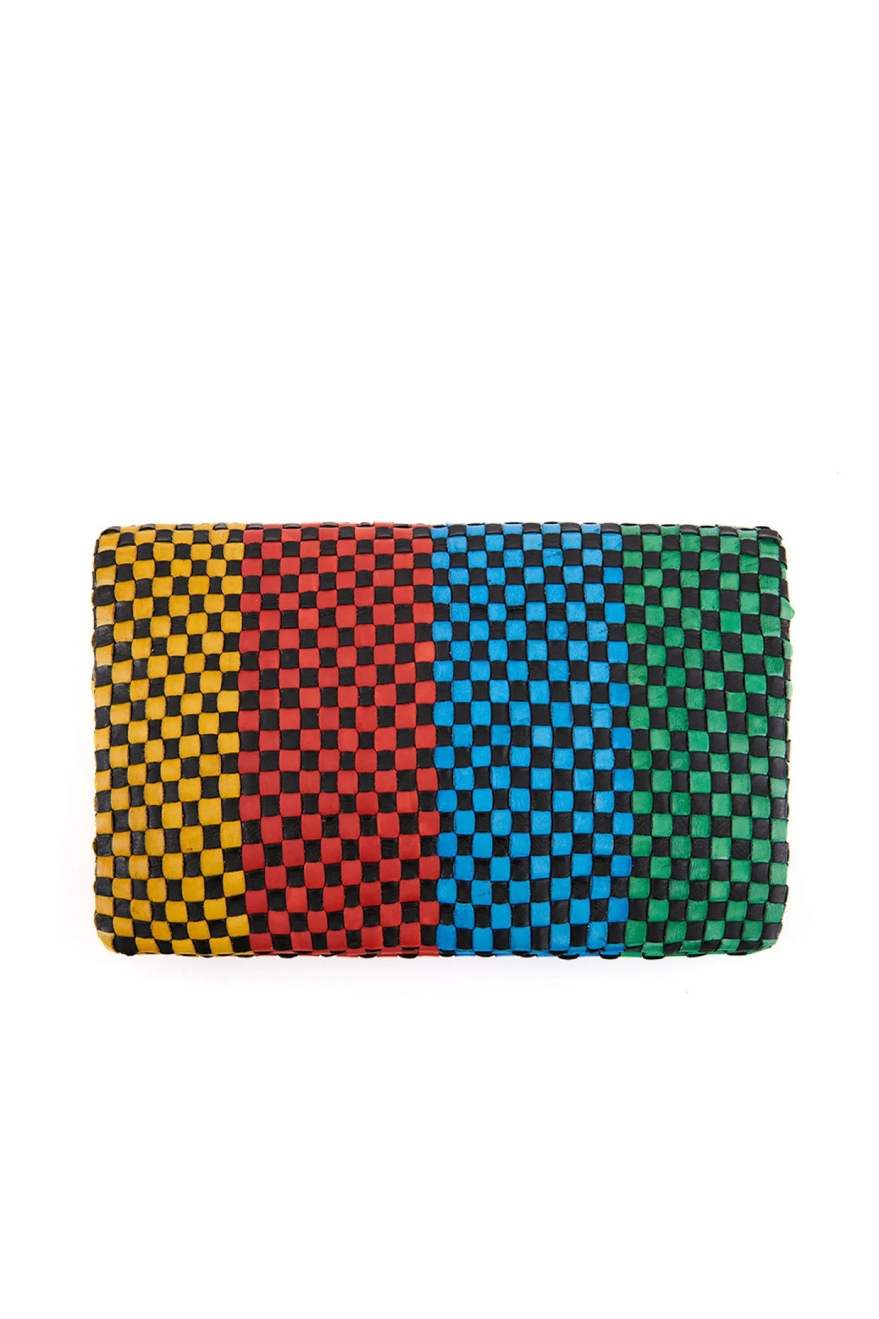 Multi Checkered Foldover Clutch