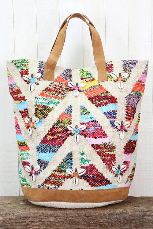Multi Colored Carpet Tote Bag
