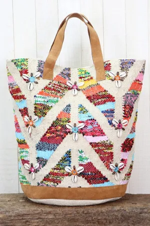 Multi Colored Carpet Tote Bag