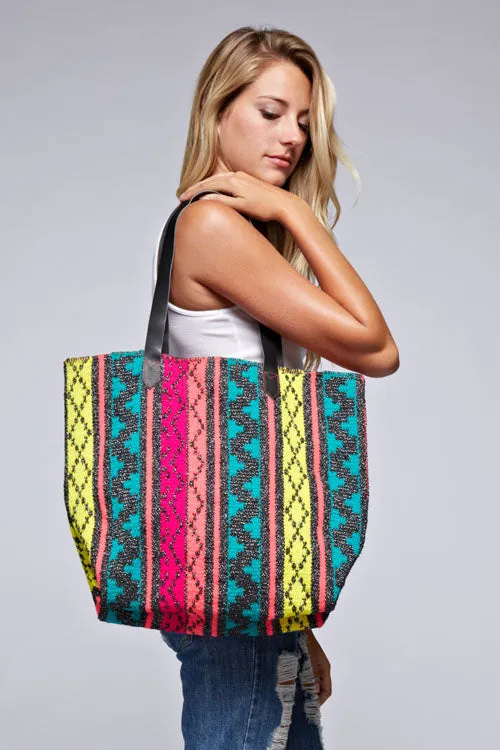 Multi Colored Tapestry Tote Bag