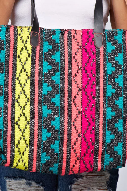 Multi Colored Tapestry Tote Bag