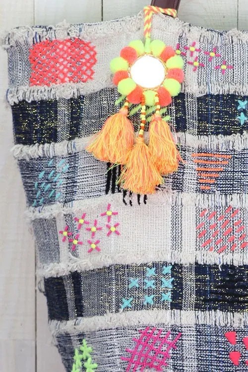Multi Denim Bucket Bag