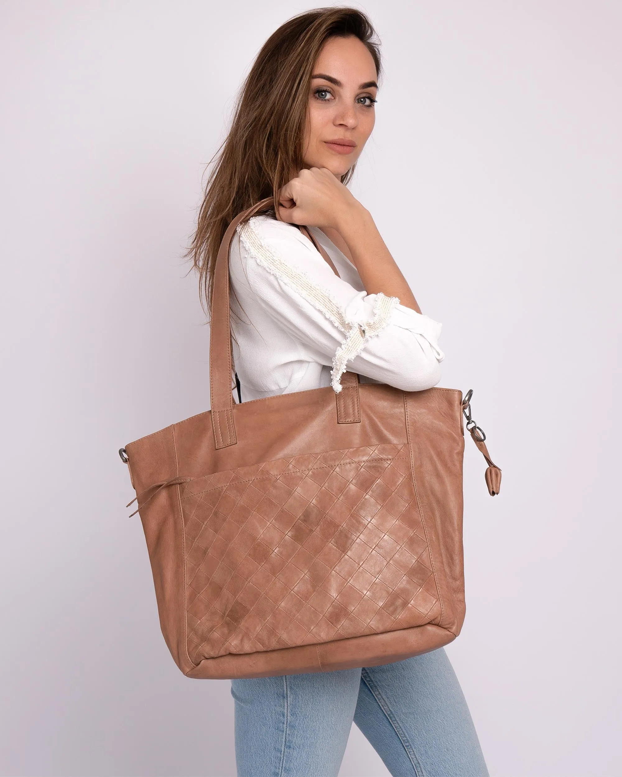 Muskens | Large Leather Tote Bag