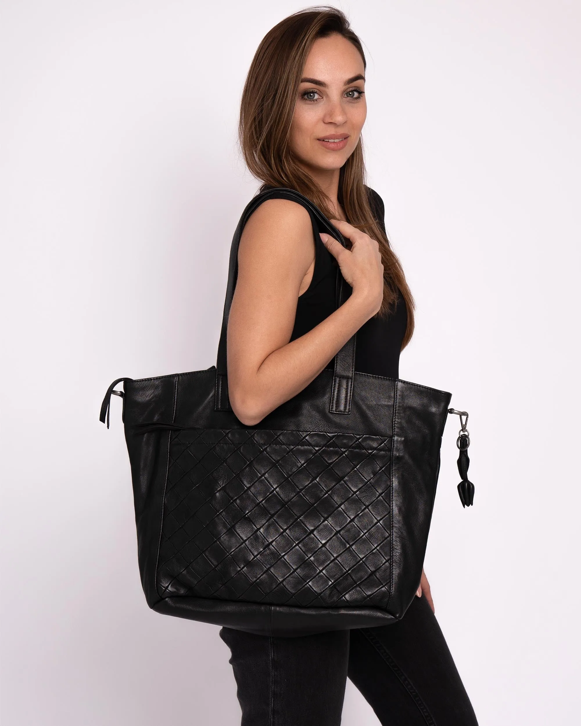 Muskens | Large Leather Tote Bag