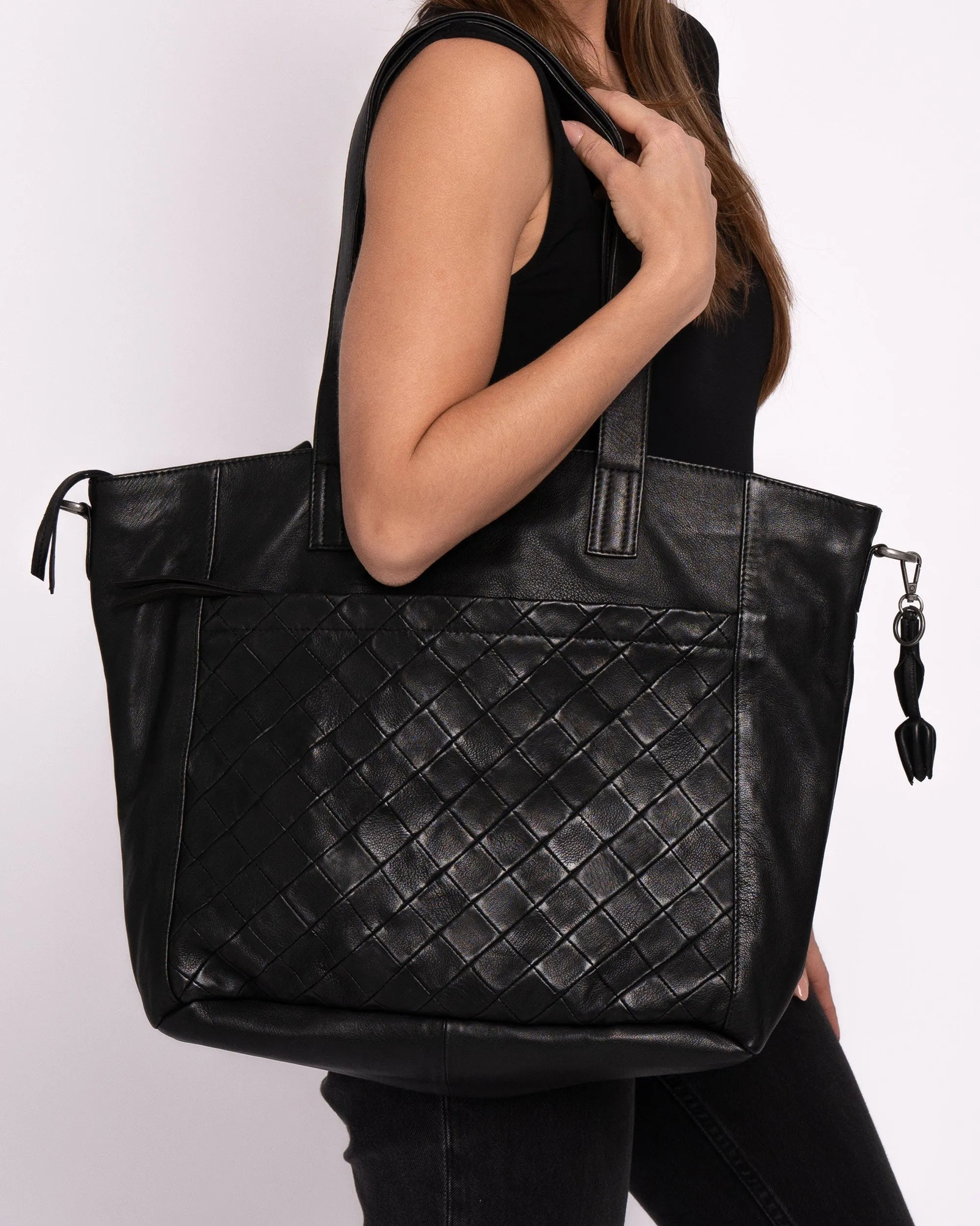 Muskens | Large Leather Tote Bag