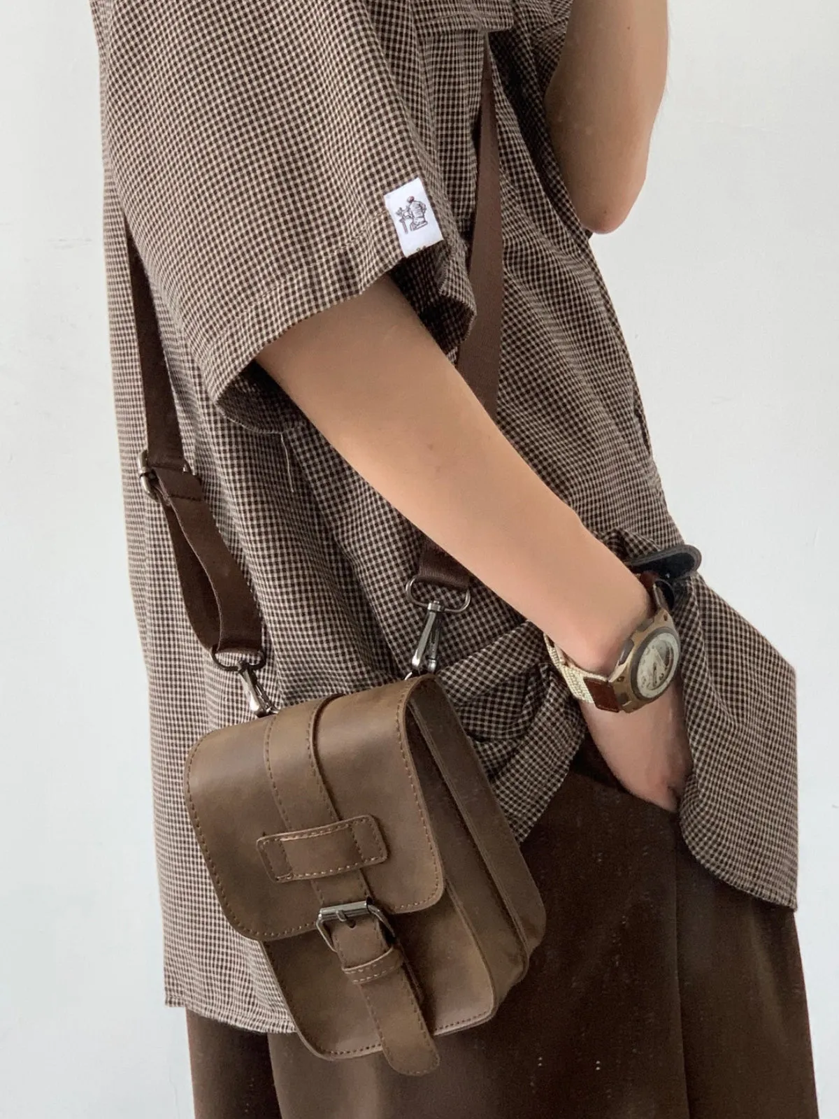 MV Japanese Retro Small Leather Waist Bag