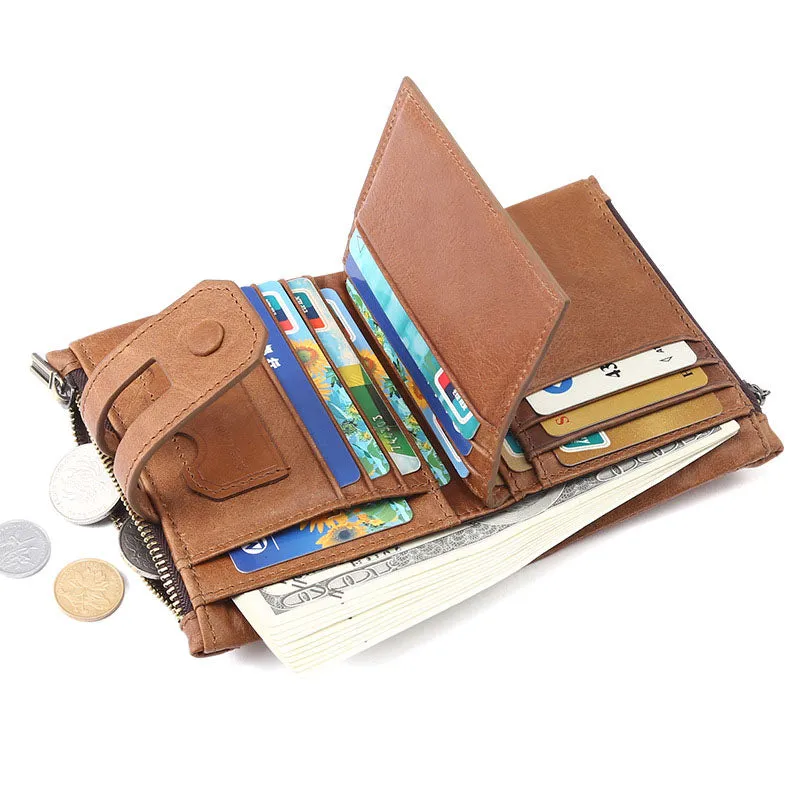 Name/Logo Engraving Men's wallet,RFID leather Wallet Personalize Leather Portfolio,Holder/Gift For Him