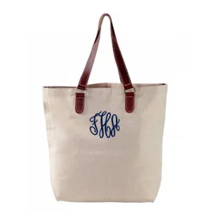 Natural Jute Canvas Tote Bag