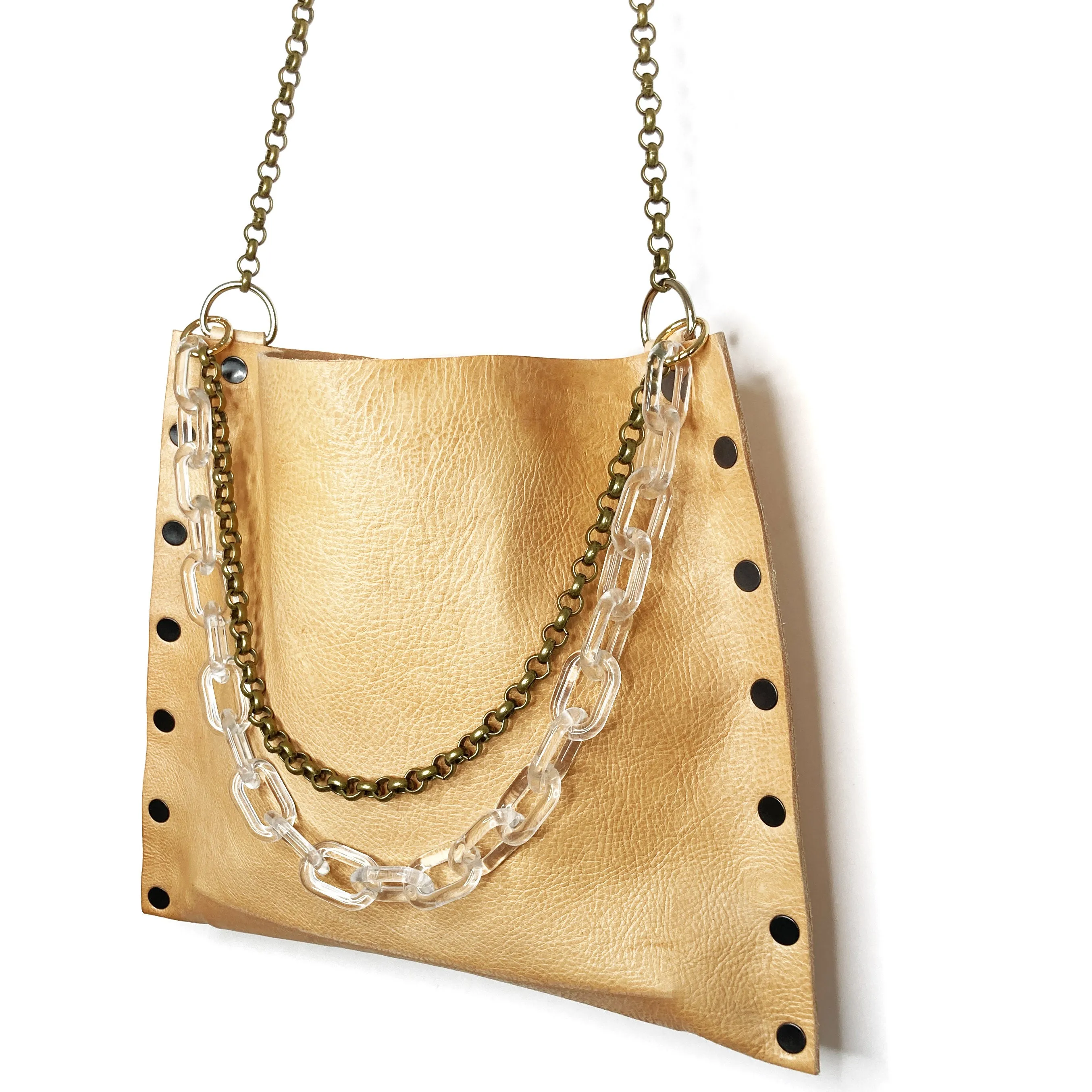 Natural Leather "Jenn" Crossbody bag