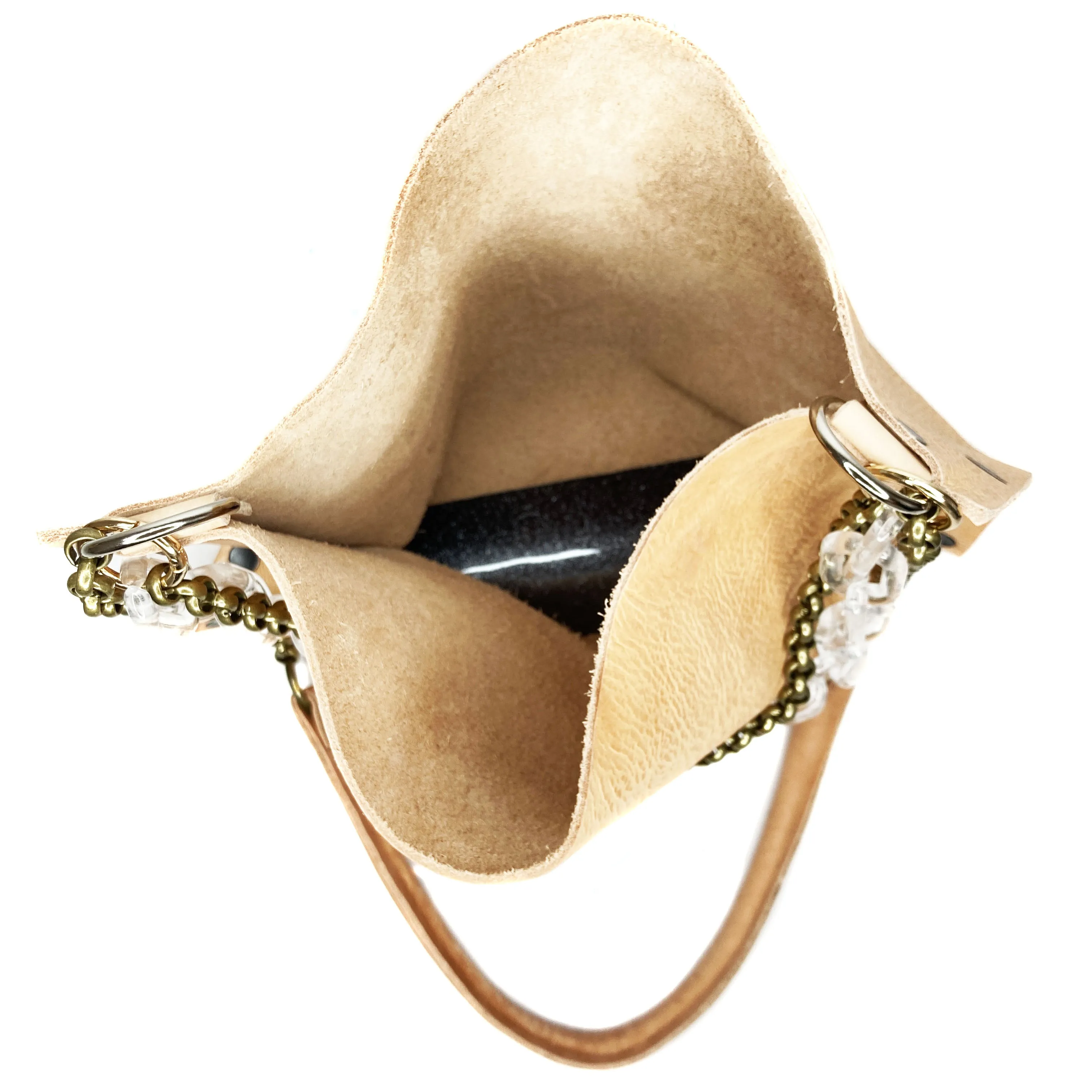Natural Leather "Jenn" Crossbody bag