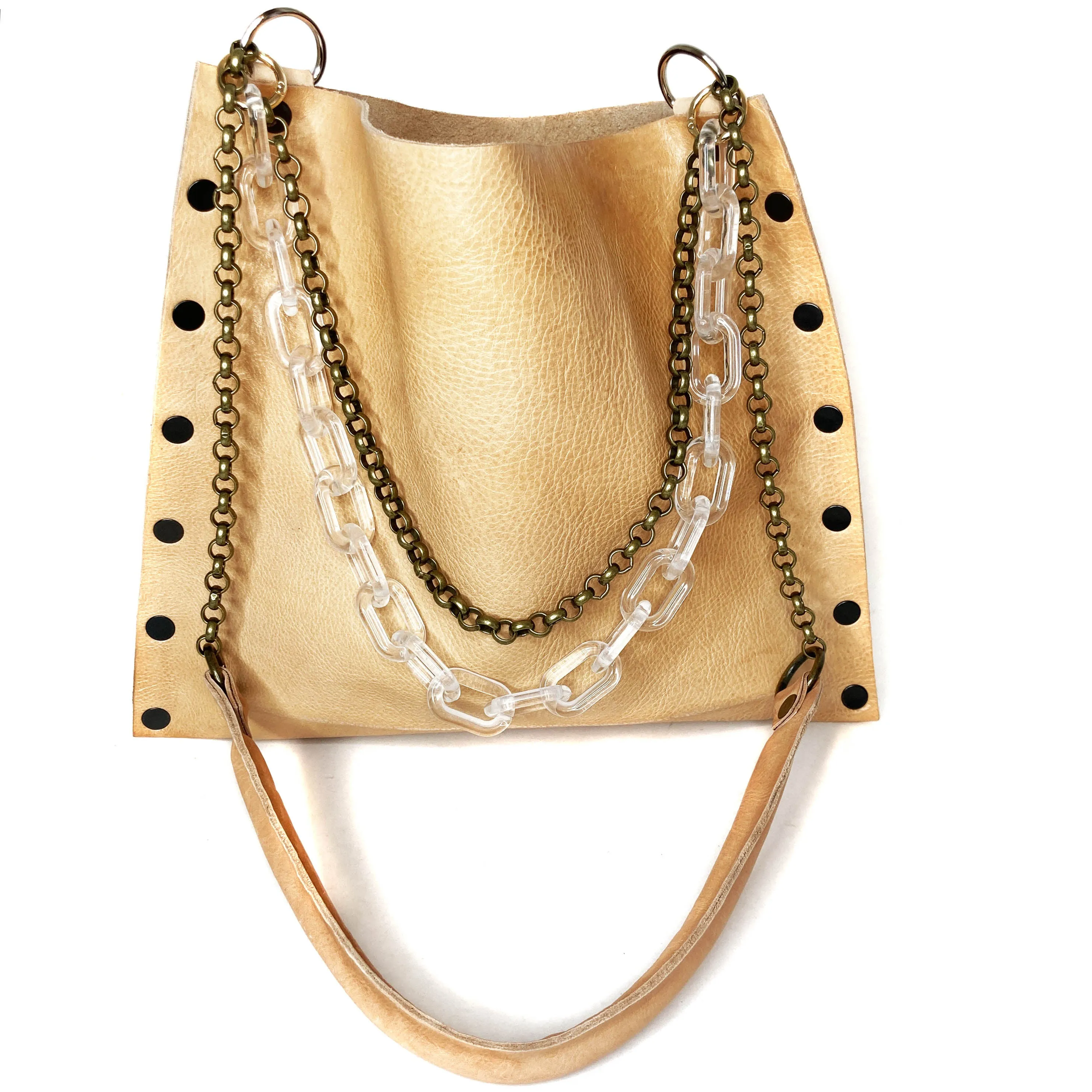 Natural Leather "Jenn" Crossbody bag