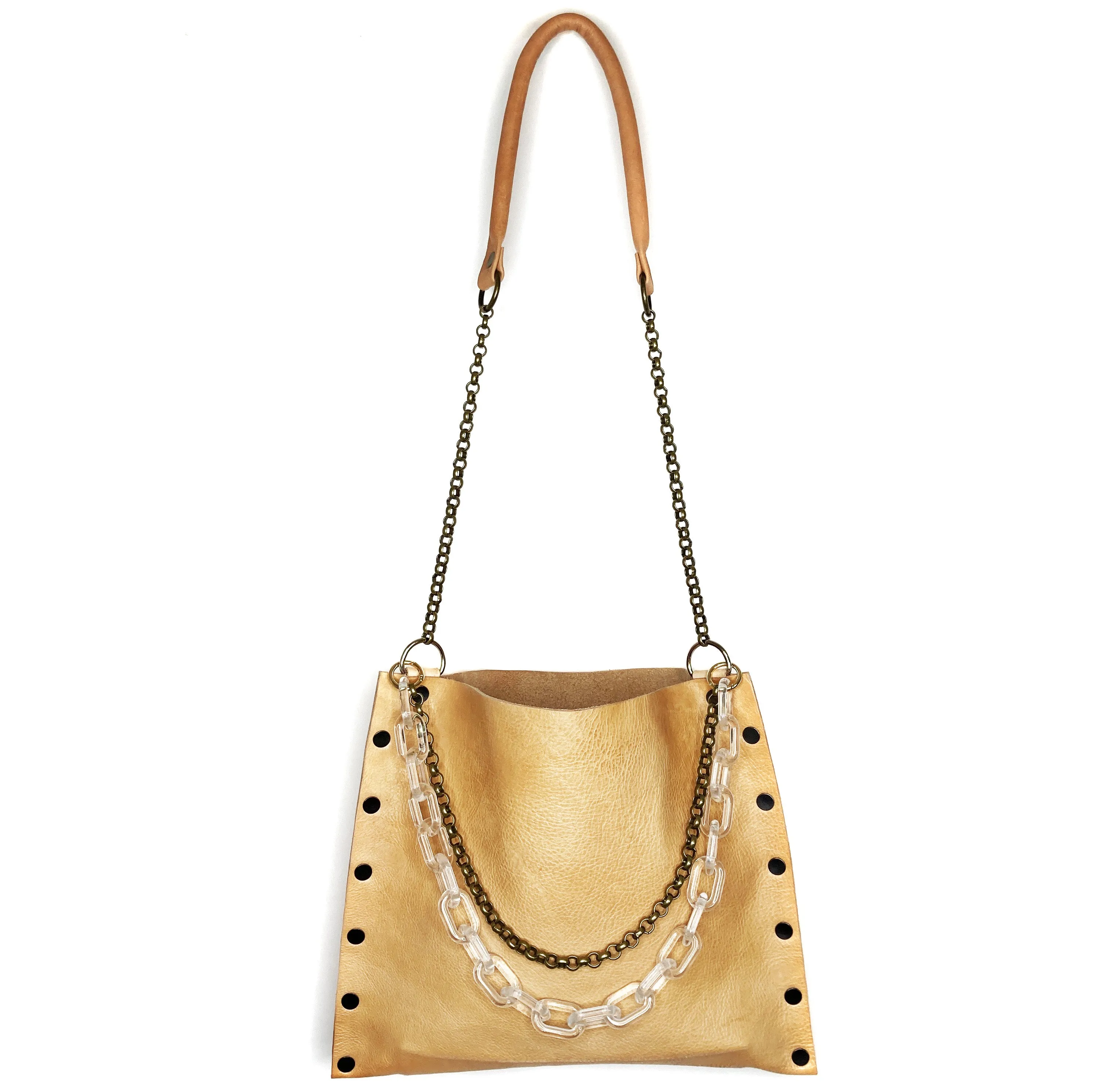 Natural Leather "Jenn" Crossbody bag