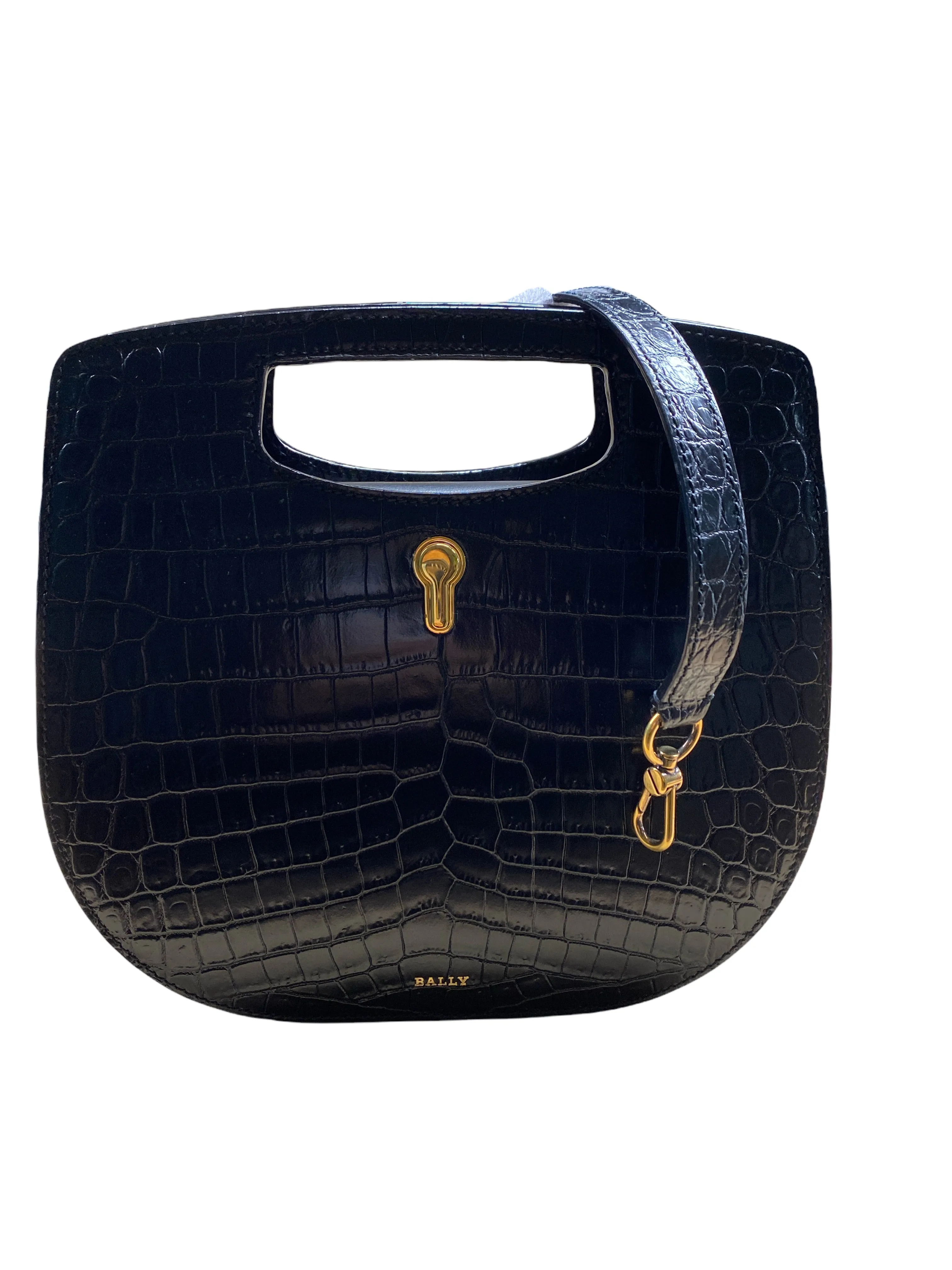 NEW Bally Caya Women's 6232624 Black Leather Top Handle Bag MSRP $1080