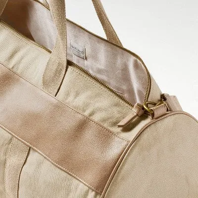 New - Canvas Travel Duffel Bag Khaki - Hearth & Hand with Magnolia