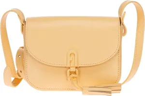 NEW FURLA 1972 Women's Mini Shoulder Bag In Cream Leather MSRP $364