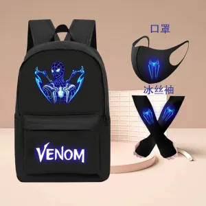 New Marvel Spider-Man Elementary School Student Large Capacity Leisure Backpack – Three-Piece Set