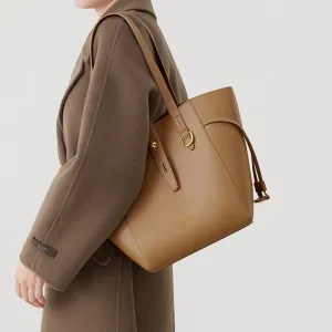 Niamh Elegant Trapezoid Belted Bucket Totes