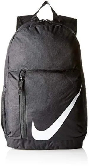 Nike Kids' Elemental Backpack, Kids' Backpack with Comfort and Secure Storage, Black/Black/White