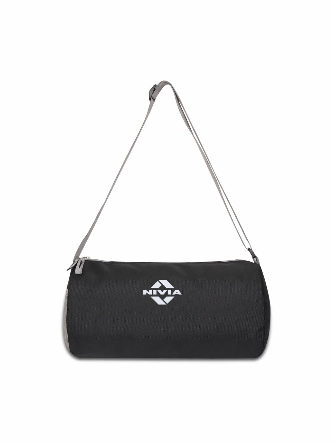 NIVIA Basic Duffle Polyester Gym Bag (Black)