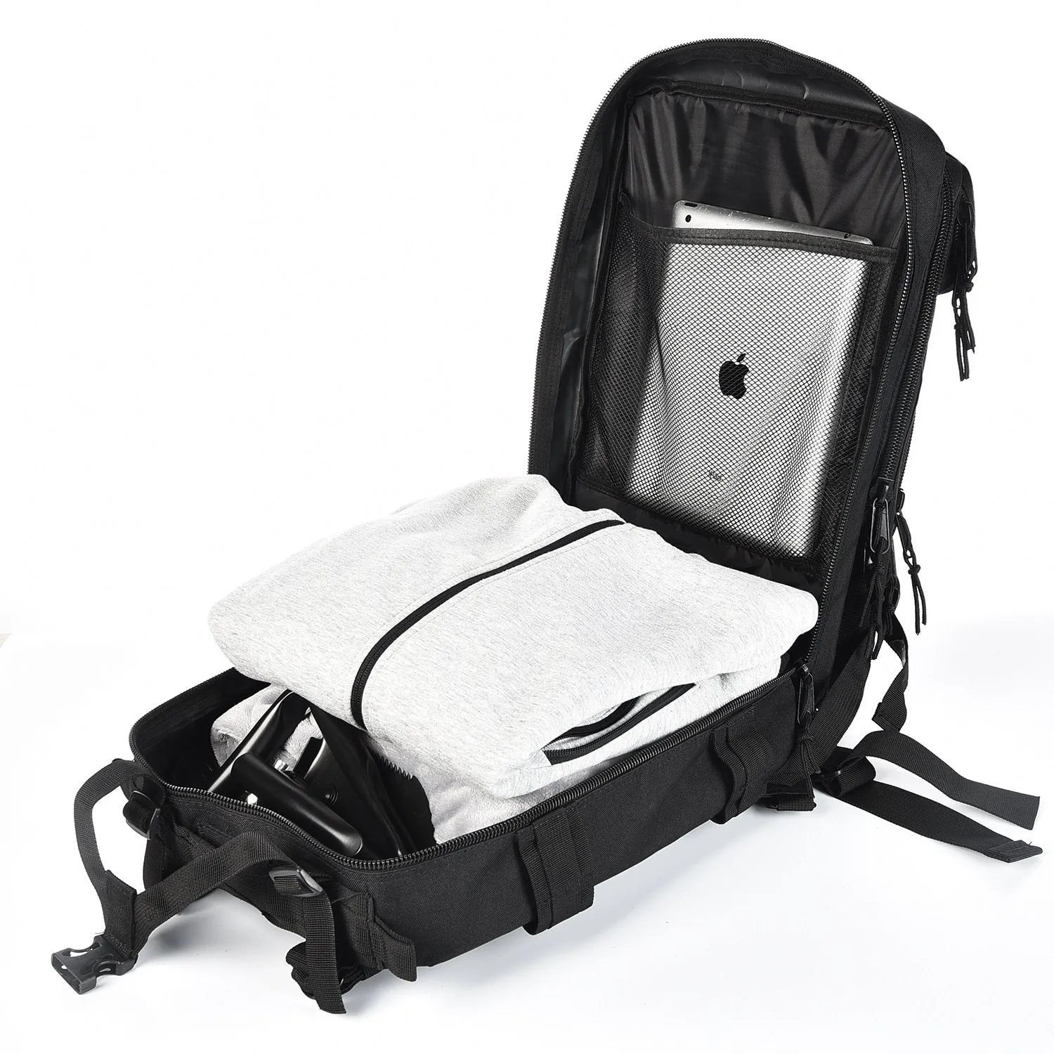 NOOLA Military Tactical Backpack Large Army Rucksack Assault Pack Molle Bag Black