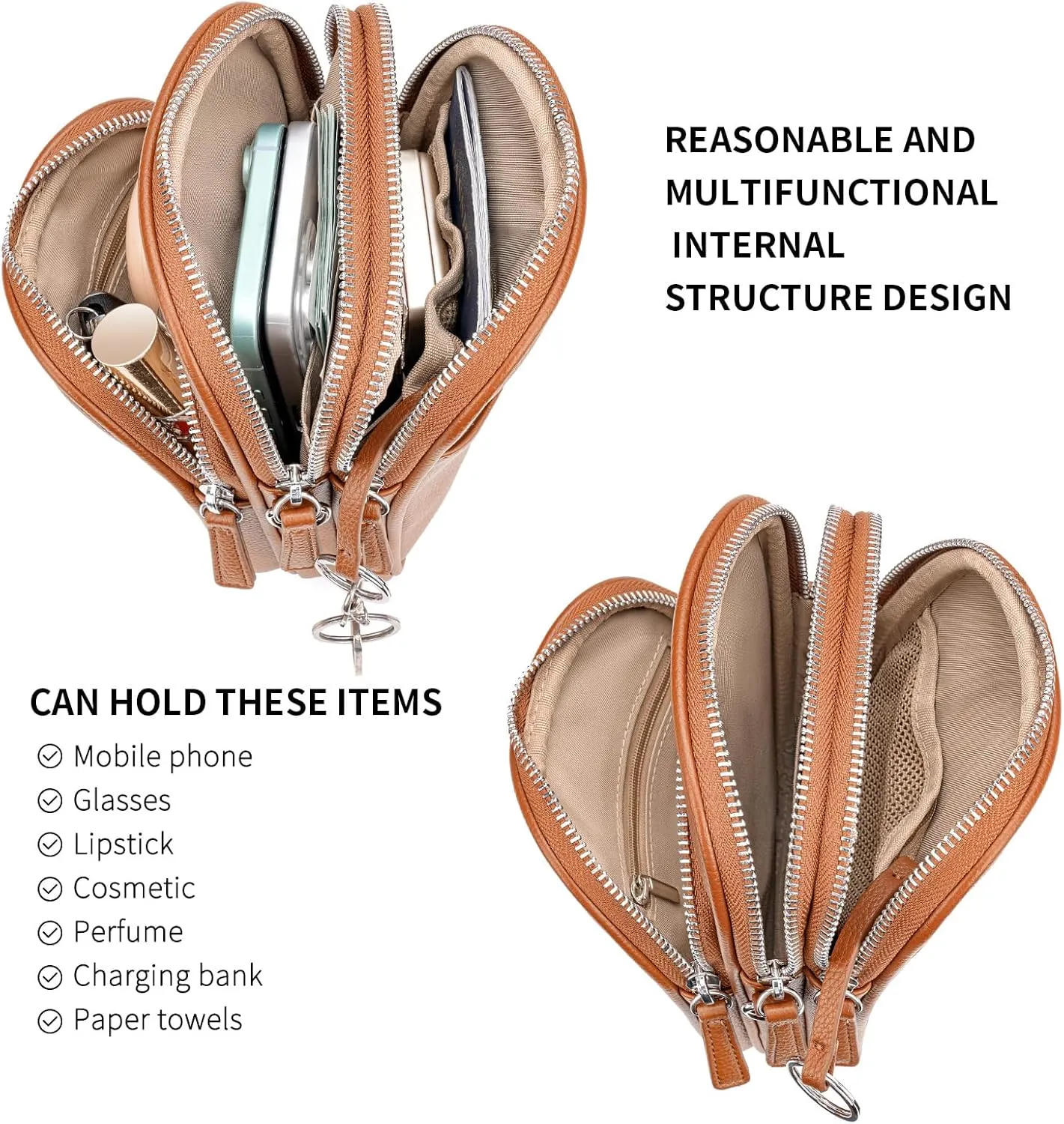 nuoku Small Crossbody Purse for Women, Vegan Leather Crossbody Bags for Women Small Size with Card Slots