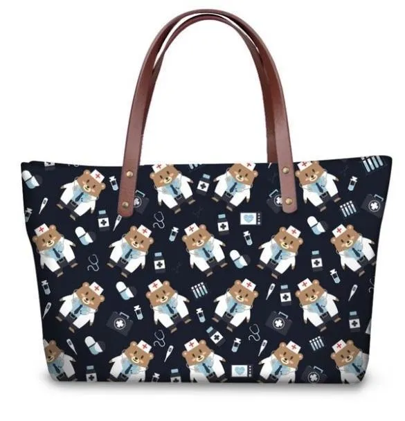 Nurse Doctor Bear Tote Bag