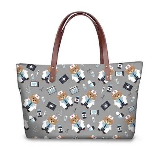 Nurse Doctor Bear Tote Bag
