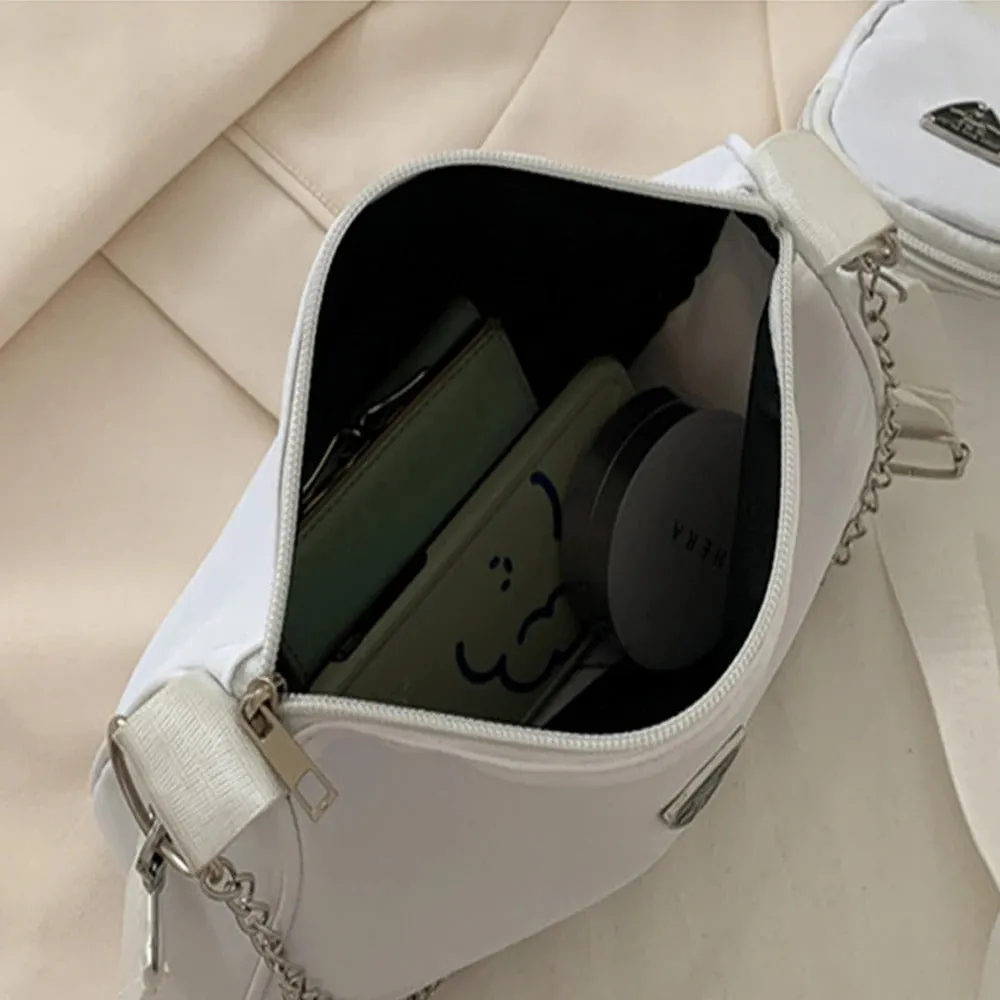 Nylon Crossbody Bag For Women Fashion Portable Casual Underarm Bag Students Cross Body Bag-mw
