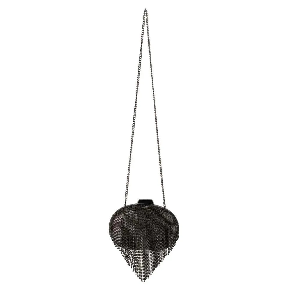 OB6262 BRIA CRYSTAL FRINGED BAG