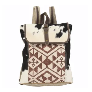 OHLAY KB107 Backpack Upcycled Canvas Hair-On Genuine Leather women bag western handbag purse