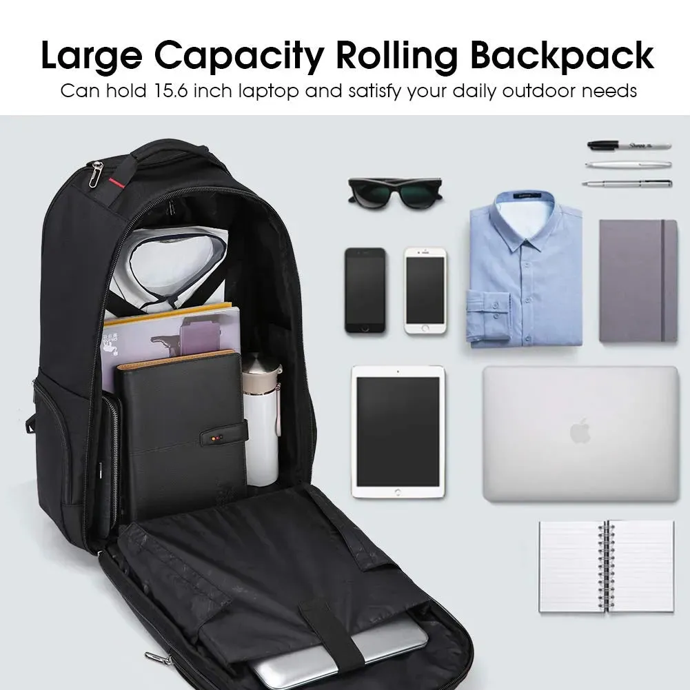 OIWAS travel bag with wheels | 15.6 inch laptop bag | 55x40x20 hand luggage backpack |backpack trolley simple hand luggage for business travel and vacation