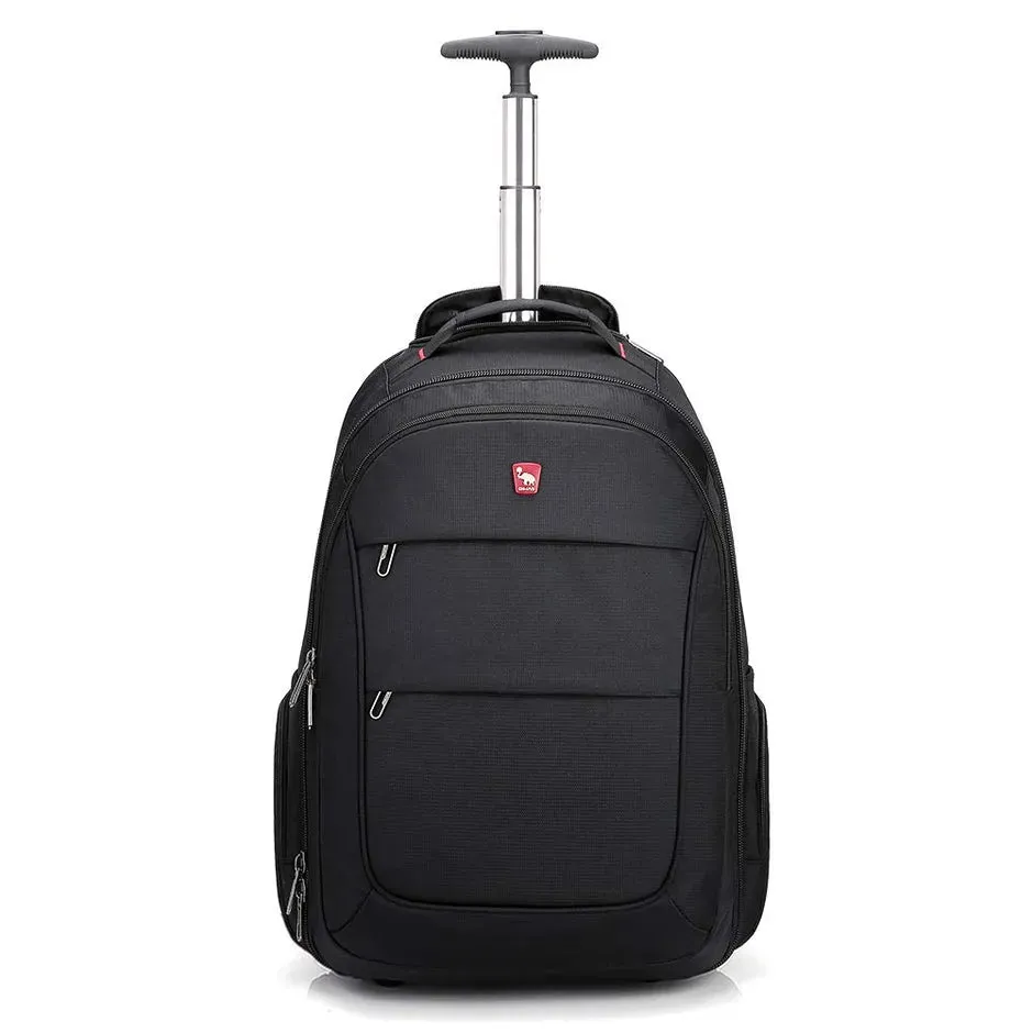 OIWAS travel bag with wheels | 15.6 inch laptop bag | 55x40x20 hand luggage backpack |backpack trolley simple hand luggage for business travel and vacation