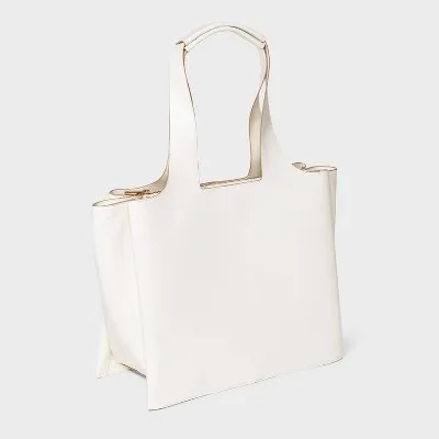 Open Box - Modern Work Tote Handbag - A New Day Off-White