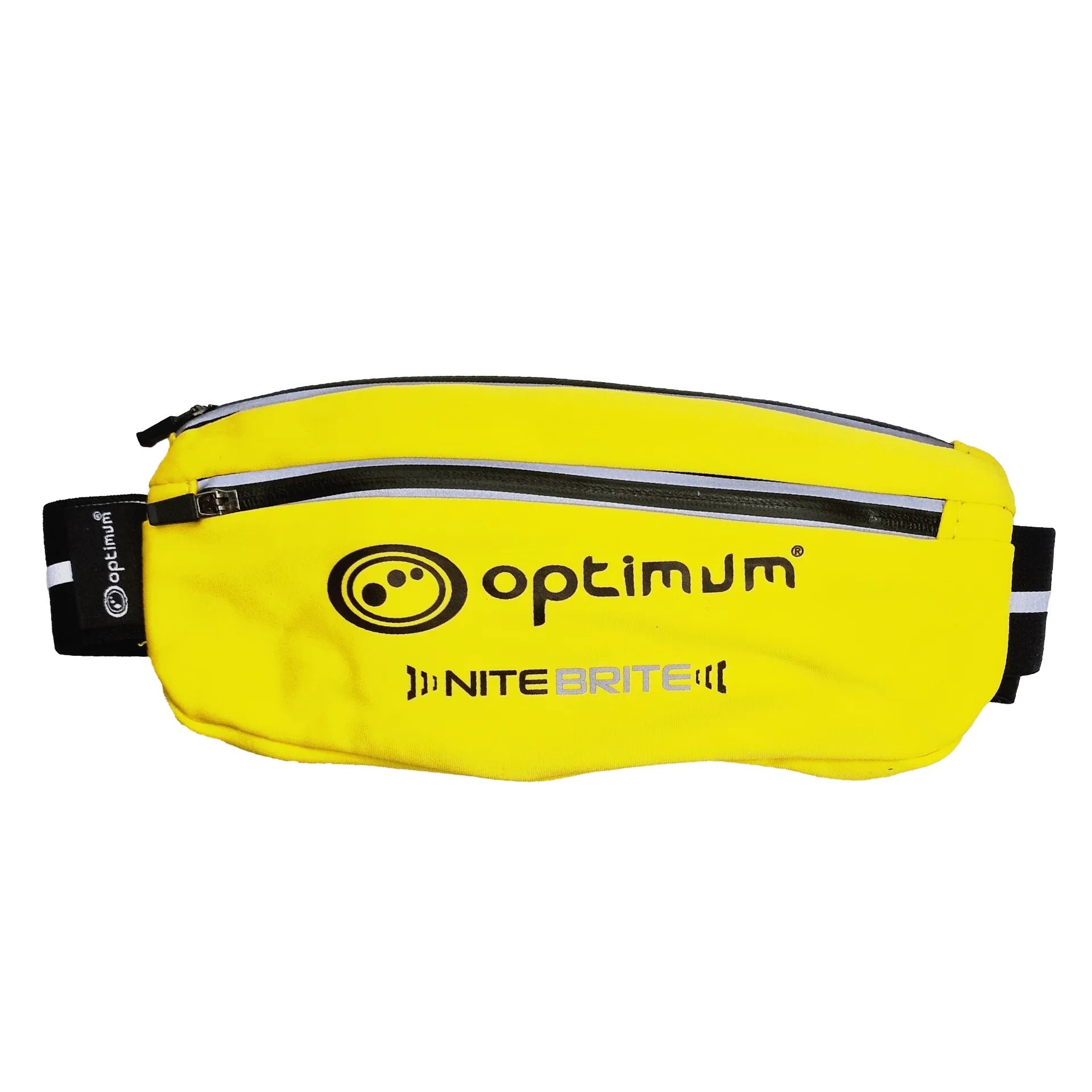Optimum Ultra Slim Hi-Viz Running Belt Waist Pack, Lightweight Fanny Pack, Water Resistant Runner Waist Bag