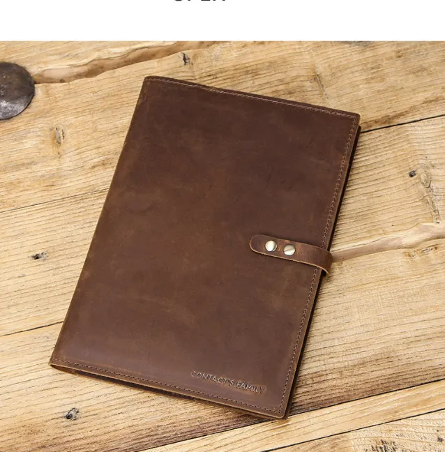Organizer Folders, Leather cover ,Business Briefcase,Men's Leather Portfolio,Personalized Anniversary Gift for Him/ CF2002