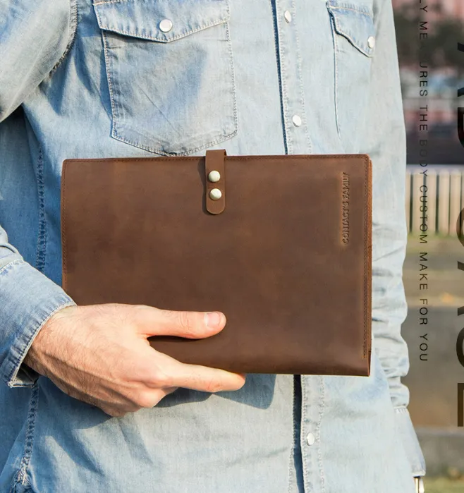 Organizer Folders, Leather cover ,Business Briefcase,Men's Leather Portfolio,Personalized Anniversary Gift for Him/ CF2002