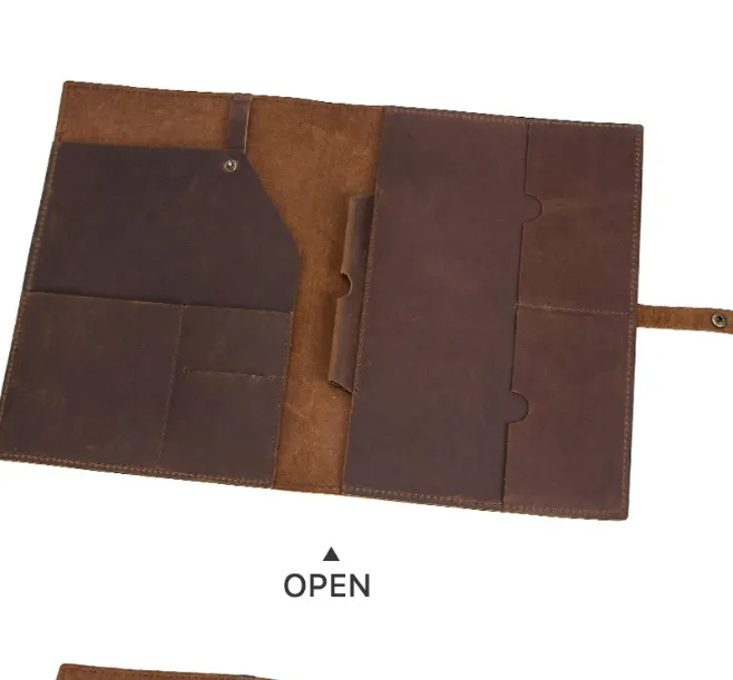 Organizer Folders, Leather cover ,Business Briefcase,Men's Leather Portfolio,Personalized Anniversary Gift for Him/ CF2002