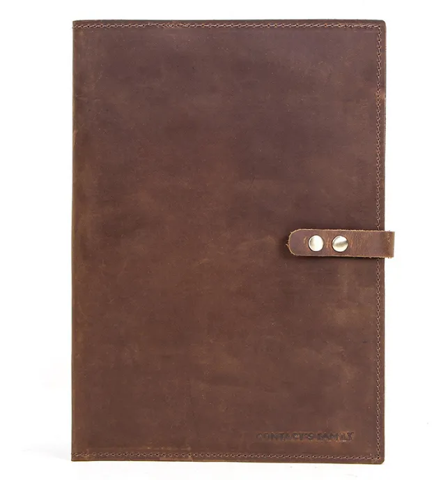 Organizer Folders, Leather cover ,Business Briefcase,Men's Leather Portfolio,Personalized Anniversary Gift for Him/ CF2002