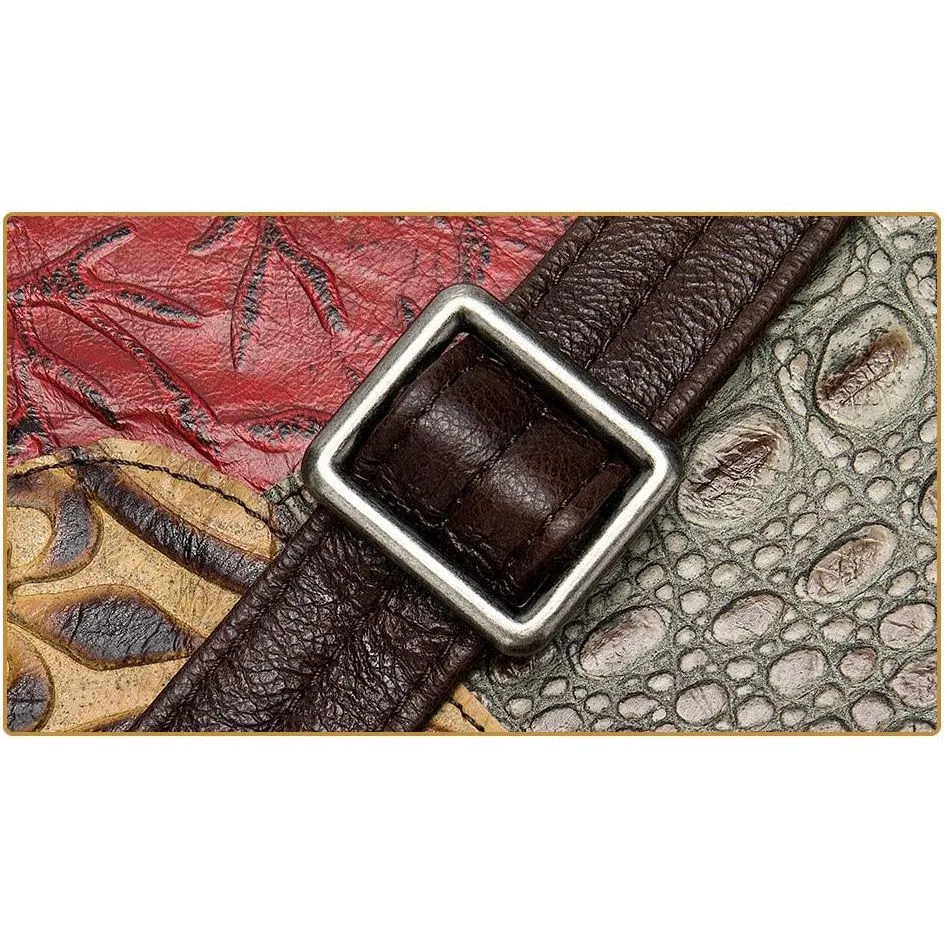 Patchwork Chic Leather Zipper Tote Shoulder Bag