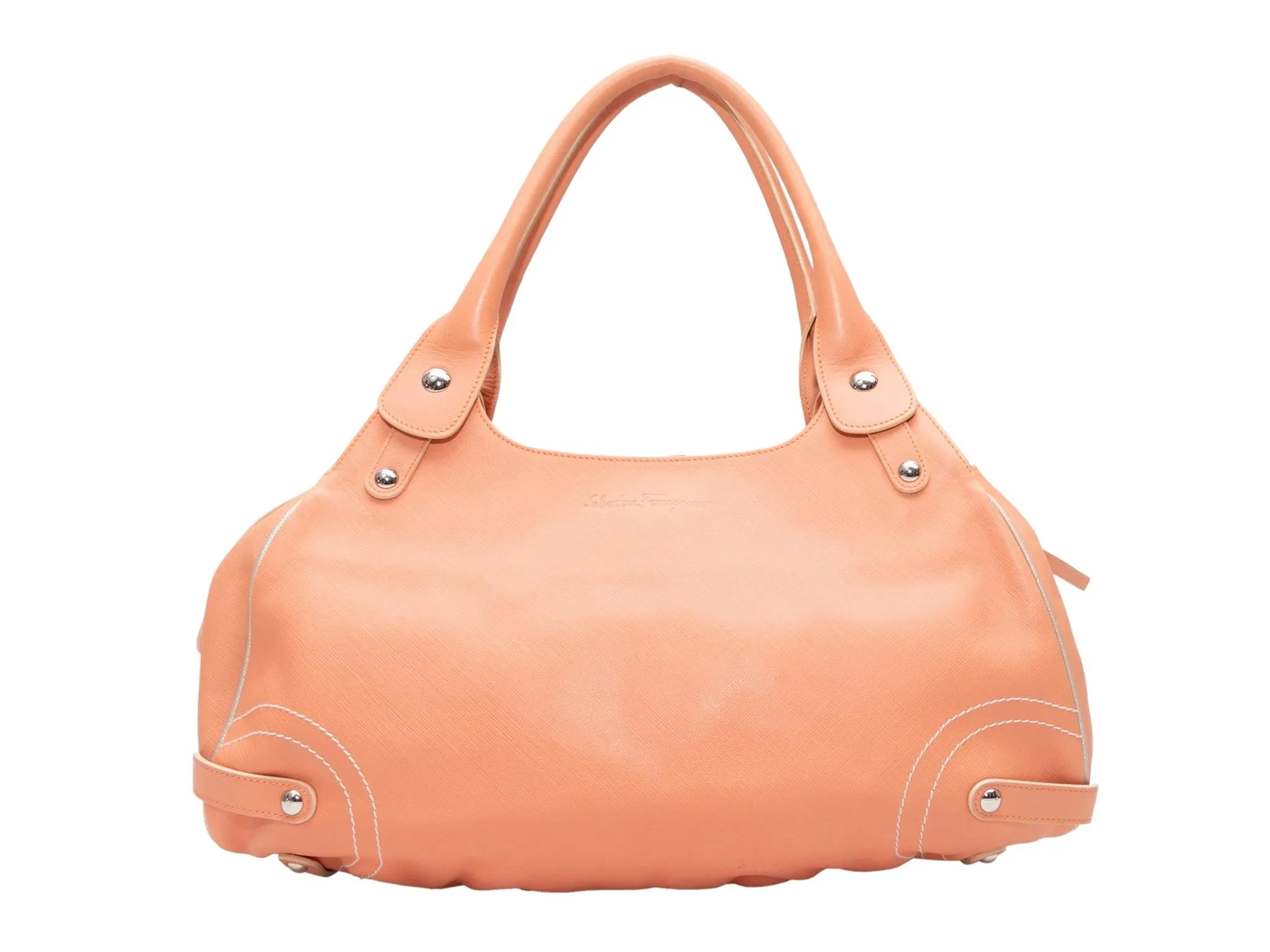 Peach Salvatore Ferragamo Shoulder Bag