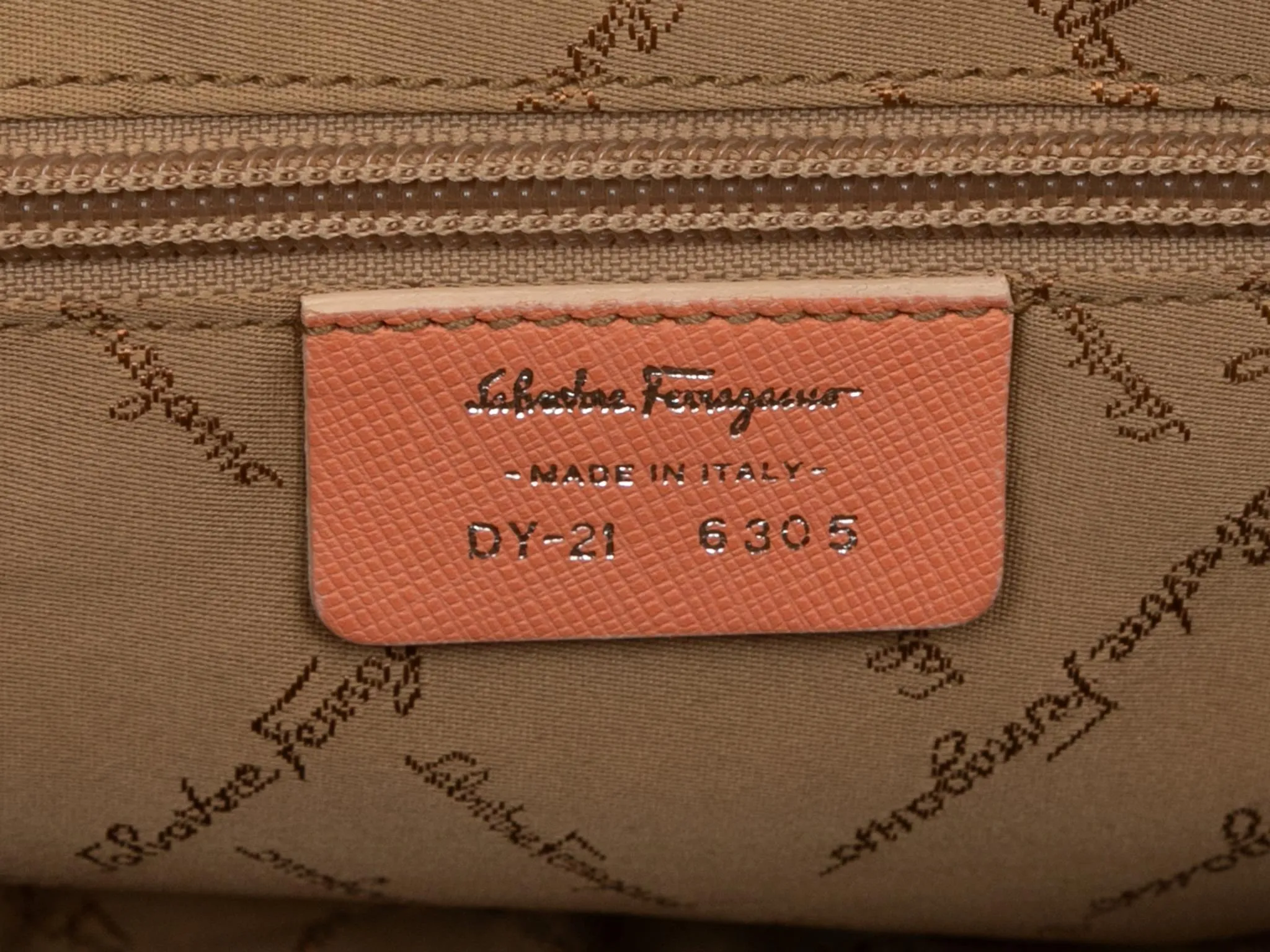 Peach Salvatore Ferragamo Shoulder Bag
