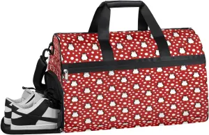 Penguin Dots Cute Gym Duffle Bag for Women Men 35L Sports Bags Travel Duffel with Shoe Compartment Large Weekender Overnight